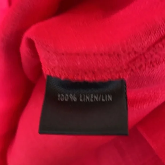 Lafayette 148 New York Red Button Down Shirt - Picture 5 of 5